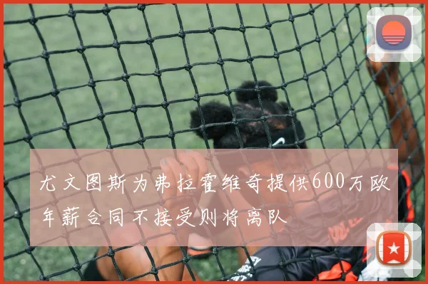 尤文图斯为弗拉霍维奇提供600万欧年薪合同不接受则将离队